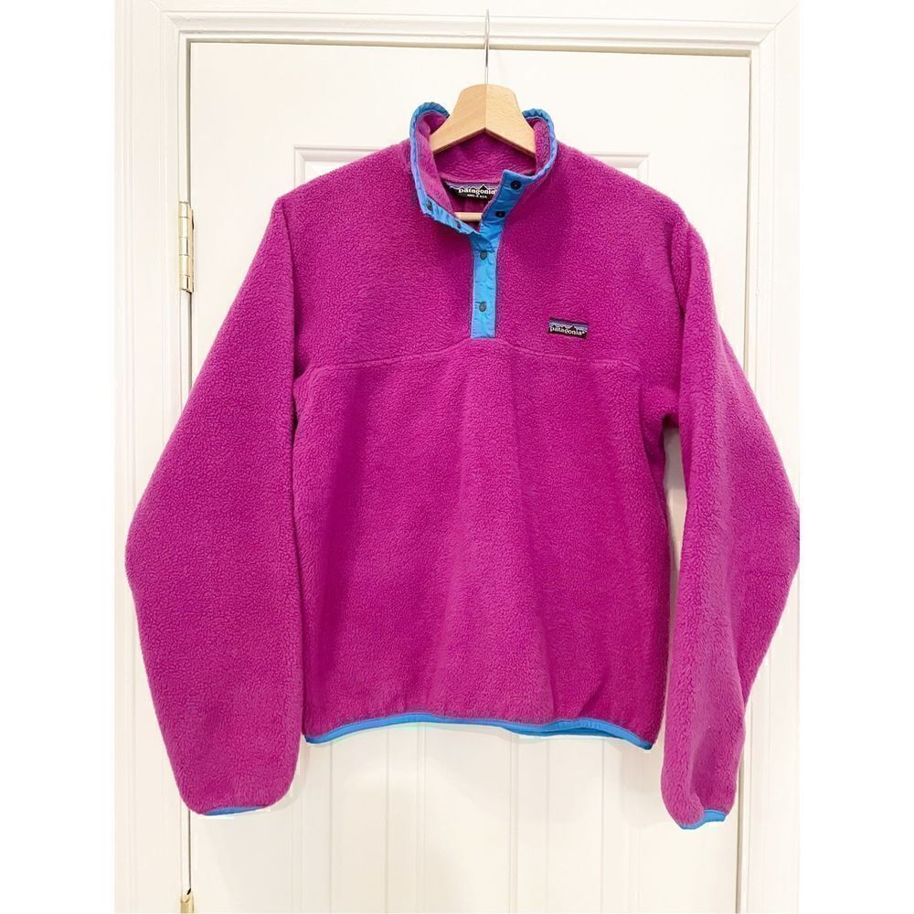 VTG Patagonia Made in USA Synchilla Fleece pullover Sweatshirt Purple